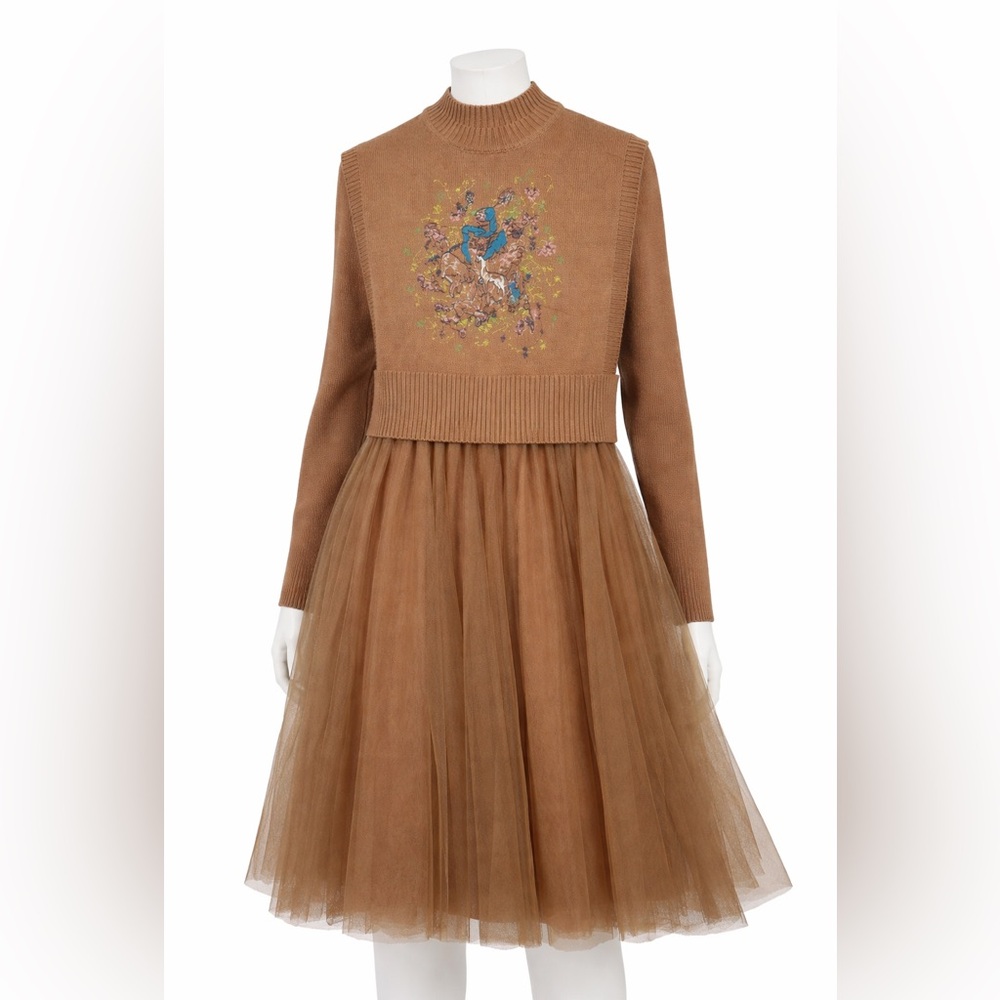 ⚡️Summer Sale ⚡️
Elegant Knit & Tulle Two-Piece Dress Set
